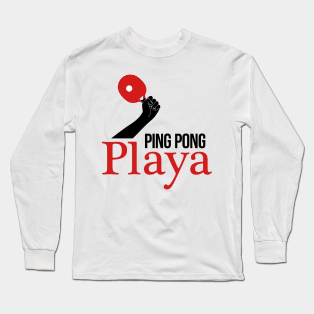 Ping Pong Player Long Sleeve T-Shirt by nektarinchen